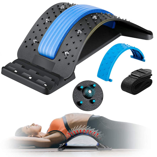 Back Stretcher Magnetotherapy Back Massager Multi-Level Back Support Acupressure Points, Posture Corrector for Pain Relief